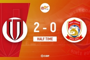 半场-成都蓉城2-0青岛西海岸 韦林顿凌空斩索罗金蓉城生涯首球