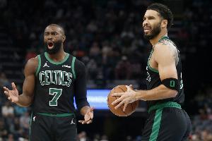 本赛季塔图姆&杰伦·布朗同场209分钟 净效率+13.5联盟最佳双人组