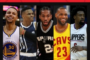 美媒晒15-16赛季各种最佳阵容：一阵库里、詹姆斯等5人都还在打
