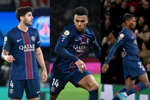 队报：踢利物浦前巴黎继续试阵容，杜埃踢中场、门德斯去左边锋