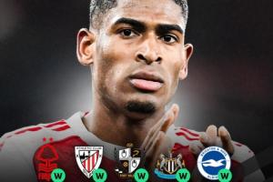 莫斯克拉此前代表枪手首发14场不败，但不敌圣徒宣告纪录终结