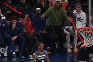 戈贝尔筐底放篮不进！场边麦丹无奈捂脸&华子直接站起无语摊手