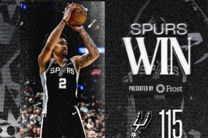 11中7高效攻下17分3板4助！马刺发布赢球海报：封面人物哈珀