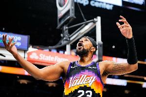 希望无碍！太阳官方：古德温左脚踝受伤 本场将不会回归