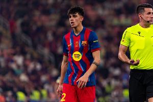 世体报巴萨训练情况：马丁在健身房内接受治疗，贝尔纳尔单独训练