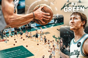 超越雷·阿伦！AJ·格林本季命中232记三分 加冕雄鹿单赛季三分王