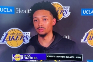 被湖人转正!小尼克·史密斯:这绝对是种福分 我的努力有了回报