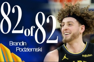 打满82场!勇士官方祝贺波杰赛季全勤 本赛季联盟仅18人做到