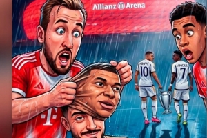 何塞卢转发趣味海报：拜仁绑架姆巴佩，揭开面具发现是何塞卢