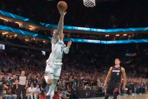 精彩至极!三球上篮绝杀 黄蜂双鬼拍门盖帽送走热火!