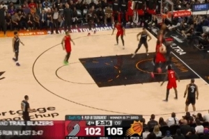 滴水不漏!格兰特积极补防 送杰伦·格林钉板大帽