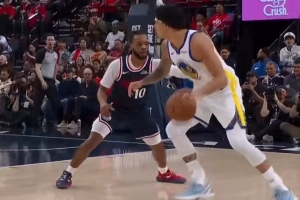 桑托斯点名单打加兰轻松得分勇士追平 随后库里三分反超!