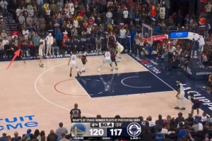 勇船裁判报告：仅1次漏判 马瑟林发边线球被追梦抢断前已5秒违例